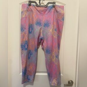 Pro Player Multicolor Snake-Print Capris